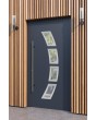 LIM 21A - Aluminium-Haustür mit Glas
