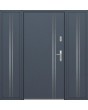 Fargo 32A T - Haustüren Simply Edelstahl mit zwei Seitenteilen