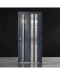 Moderne Haustür aus anthrazitfarbenem Aluminium