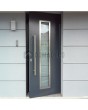 Anthrazitfarbene, sichere Aluminium-Haustüren mit Glas