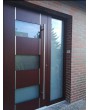 Mahagoni-thermisch getrennte moderne Aluminium-Eingangstür mit Glas