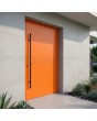orangefarbene massive Aluminium-Vordertür