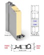Aluminum LIM Double door with left, right ant top glass panel