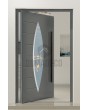 PIVOT C11 - exklusive Aluminium-Drehtür mit ovalem Glas