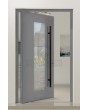 PIVOT C16 – isolierte Aluminium-Drehtür für den Außenbereich mit Fenster