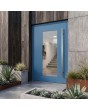 Blaue, isolierte Aluminium-Außentür mit Fenster