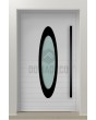 LIM C22 – sichere, moderne Aluminium-Haustüren mit ovalem Glas