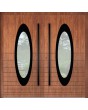 LIM C22 double – moderne doppelte Aluminium-Haustüren mit ovalem Glas