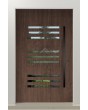 PIVOT C24 – Aluminium-Drehtür mit vertikalen Fenstern