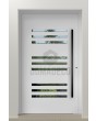 LIM C24 – moderne Aluminium-Eingangstür mit horizontalen Fenstern