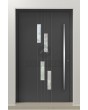 PIVOT C25 – Aluminium-Drehtür mit vier Fenstern