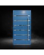 Moderne blaue Aluminiumtür