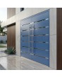 LIM c7 double - Doppelflügeltür aus Aluminium mit horizontalen Streifen und Glas