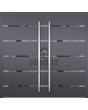 LIM c7 double - Doppelflügeltür aus Aluminium mit horizontalen Streifen und Glas