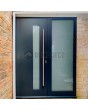 Anthrazit Individuell gestaltbare Aluminium-Eingangstür mit Glas
