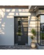 Maßgefertigte Aluminium-Haustür in Anthrazit mit Glas