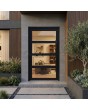 Aluminium-Haustür mit schwarzem Glas