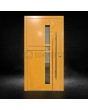 Moderne Haustür aus hochwertigem Aluminium in Gelb