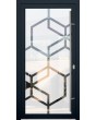 LIM Glass S13 - mattierte Aluminium-Sicherheitstür mit transparentem Dekor