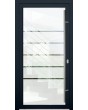 LIM Glass S5 - mattierte Haupttür mit fünf transparenten Streifen