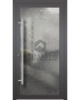 LIM FS3 - aluminiumgraue Flügeltür mit Fusingglas
