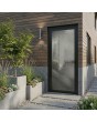 Schwarze Aluminium-Flügeltür mit Einscheibensicherheitsglas