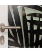 PIVOT G3 – Aluminium-Drehtür mit Glasfront und dekorativer Blende