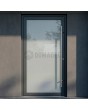 Vollständig mattierte Aluminium-Fronttür mit Glas