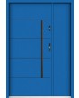 Sta Henson Uno – moderne Stahl-Haustür mit Sprossen und Seitenteil