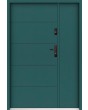 Sta Henson Uno – moderne Stahl-Haustür mit Sprossen und Seitenteil