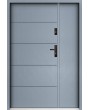 Sta Henson Uno – moderne Stahl-Haustür mit Sprossen und Seitenteil