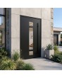 Moderne schwarze Aluminium-Haustür für Wohnhäuser
