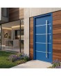 Minimalistische Haustür aus Stahl in Blau für ein modernes Zuhause