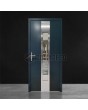 Anthrazitfarbene Aluminium-Haustür mit Glas