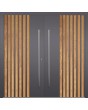 LIM RAIL3 double - Aluminium-Doppeltür mit vertikalen Lamellen aus Aluminiumprofilen