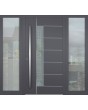 Aluminium-Drehflügeltür LIM mit linkem und rechtem Seitenfenster 