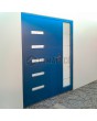 Blaue Aluminium-Haustür