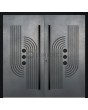 LIM M13 double - Aluminum double hinged door with gunsmoke texture of milled metal