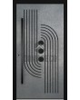 LIM M13 - Aluminiumtür mit grauer Textur aus gefrästem Metall