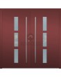 red hinged aluminum double