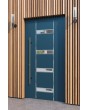 LIM 09E - Einzelne moderne Eingangstür aus Aluminium