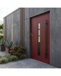 Eingangstür aus Aluminium in der Farbe „Claret Violet“
