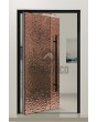 PIVOT B1 – Aluminium-Drehtür mit verkleidetem, verkupfertem Edelstahlblech