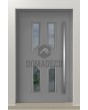 PIVOT CL11 - verglaste traditionelle Aluminium-Drehtür mit dekorativem Rahmen
