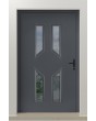 PIVOT CL11 - verglaste traditionelle Aluminium-Drehtür mit dekorativem Rahmen