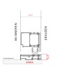 PIVOT M17 - Aluminium-Drehflügeltür mit Kupfertextur aus gefrästem Metall