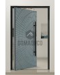 PIVOT M7 – Aluminium-Drehtür mit Zink-Flüssigmetall