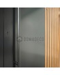 PIVOT RAIL3 - Aluminium-Außentür mit vertikalen Lamellen aus Aluminiumprofilen