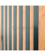 PIVOT RAIL6 - Aluminium-Drehtür mit schwarzen vertikalen Lamellen aus Aluminiumprofilen