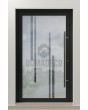 PIVOT Glass S10 - Aluminium-Drehtür mit transparentem Dekor, mattiert